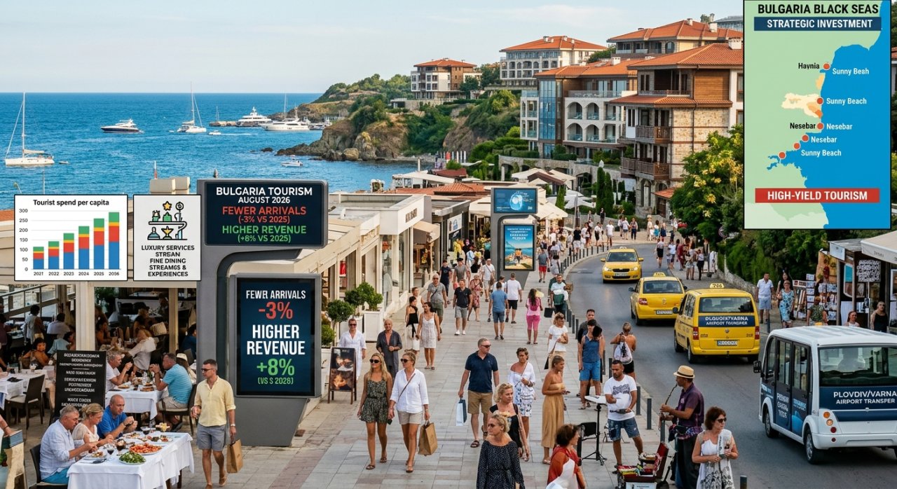 Bulgaria Tourism August 2026: Fewer Arrivals but Higher Revenue, and What It Means for the Coast